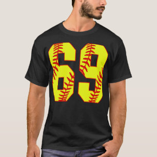 Fastpitch Softball Number 69 69 Softball Jersey U T-Shirt