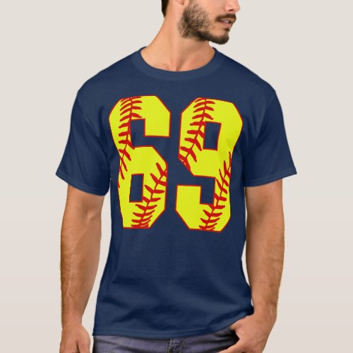Fastpitch Softball Number 69 69 Softball Shirt Jer