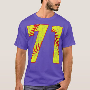 Fastpitch Softball Number 71 71 Softball Jersey U T-Shirt