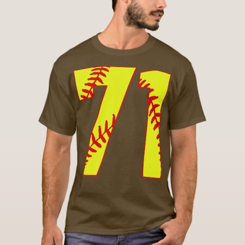 Fastpitch Softball Number 71 71 Softball Shirt Jer