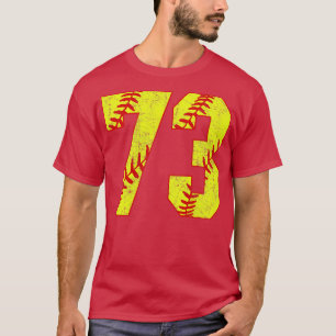 Fastpitch Softball Number 73 73 Softball  Jersey U T-Shirt