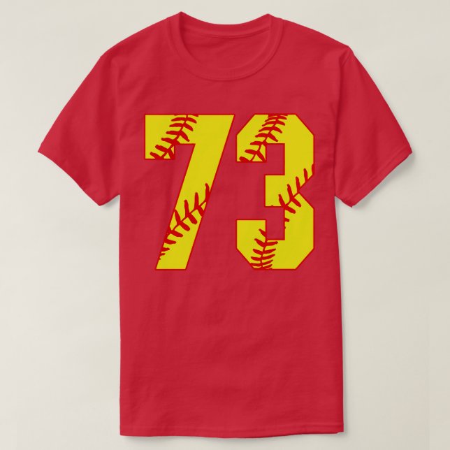 Fastpitch Softball Number 73 73 Softball Shirt Jer (Design Front)