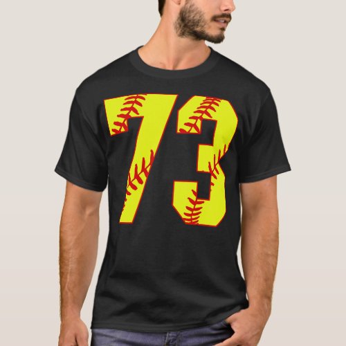 Fastpitch Softball Number 73 73 Softball Shirt Jer