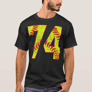 Fastpitch Softball Number 74 74 Softball Jersey U T-Shirt