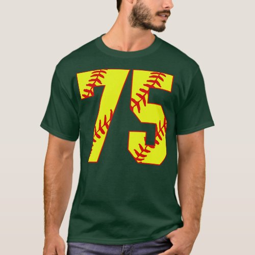 Fastpitch Softball Number 75 75 Softball Shirt Jer