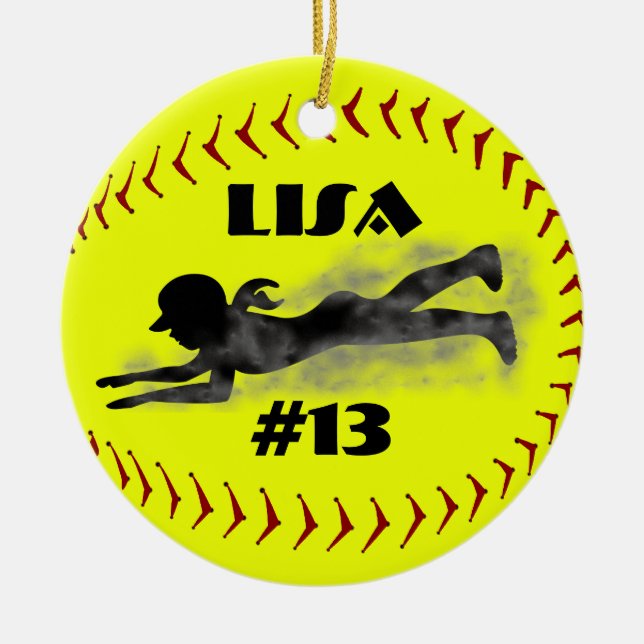 Fastpitch Softball Ornament (Front)