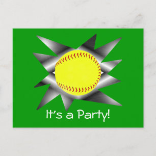 Fastpitch Softball Party Invitation