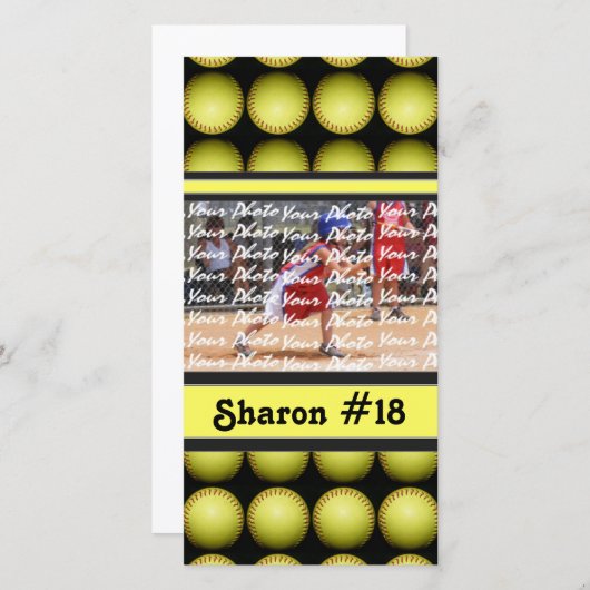 Fastpitch Softball Photo Card (Front/Back)