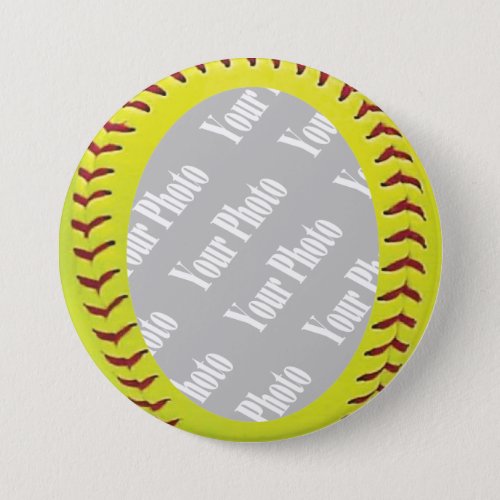 Fastpitch Softball Photo Template Button