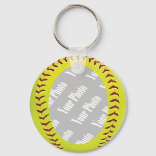 Fastpitch Softball Photo Template Keychain