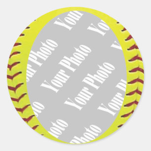 Fastpitch Softball Photo Template Stickers