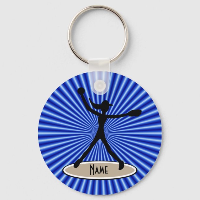 Fastpitch Softball Pitcher Keychain (Front)