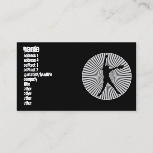 Customizable Fastpitch Softball Pitcher Profile Cards Business Card Template