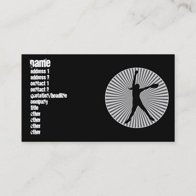 Fastpitch Softball Pitcher Profile Cards (Front)