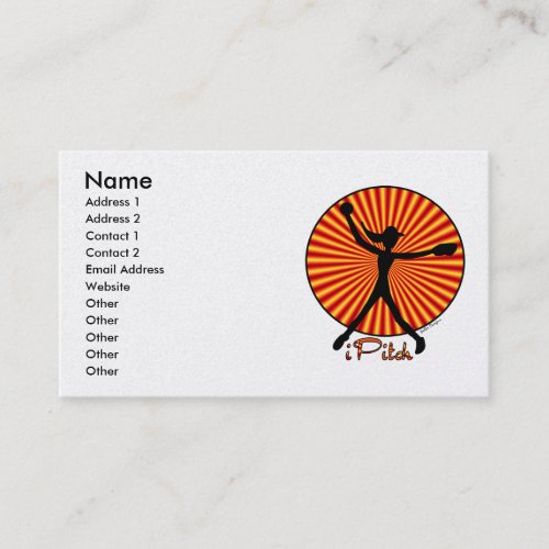 Fastpitch Softball Pitcher's Trading Card Business Card
