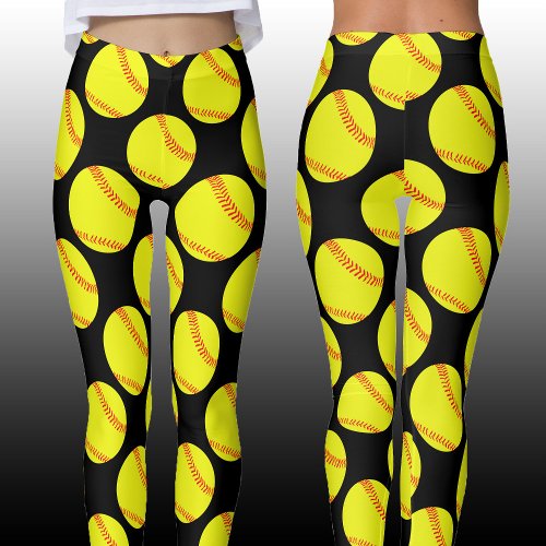 Fastpitch Softball Player Custom Color Cute Sports Leggings