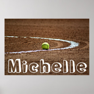Fastpitch Softball Player Custom Name/Text Poster