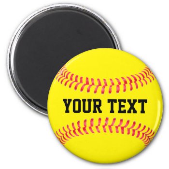 Fastpitch Softball Player Custom Team Name Sports Magnet by SoccerMomsDepot at Zazzle