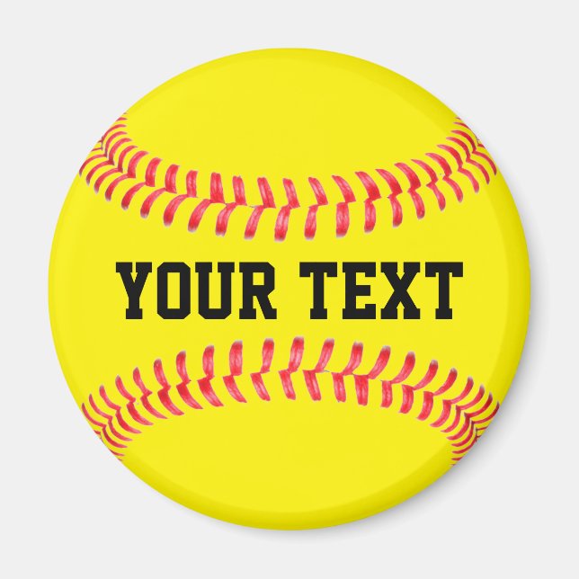 Fastpitch Softball Player Custom Team Name Sports Magnet (Front)