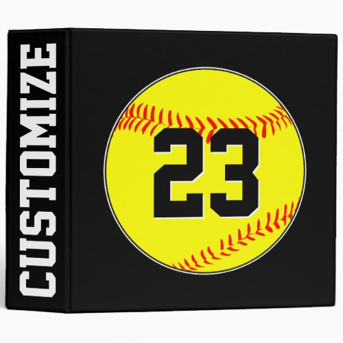 Fastpitch Softball Player Number  Team Name Coach 3 Ring Binder