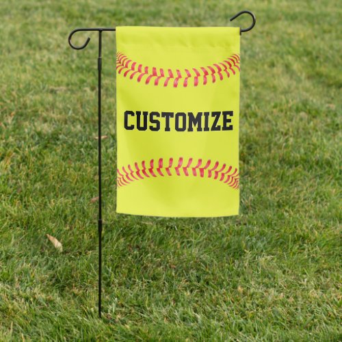 Fastpitch Softball Player  Team Name Personalized Garden Flag