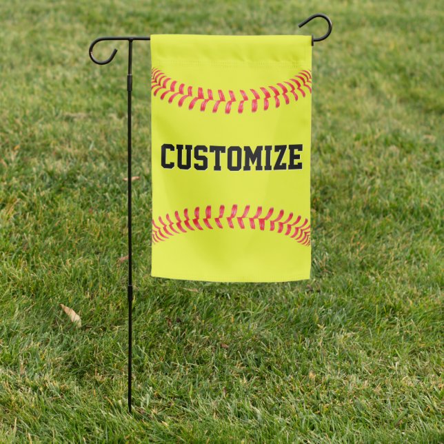 Fastpitch Softball Player / Team Name Personalized Garden Flag (In SItu)
