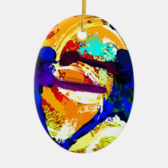 Fastpitch Softball Players Ceramic Ornament (Front)