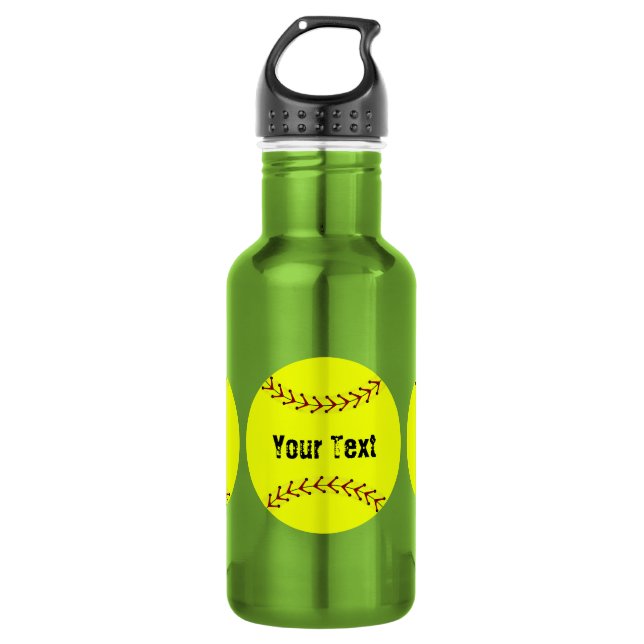 Fastpitch Softball Sports Stainless Steel Water Bottle (Front)