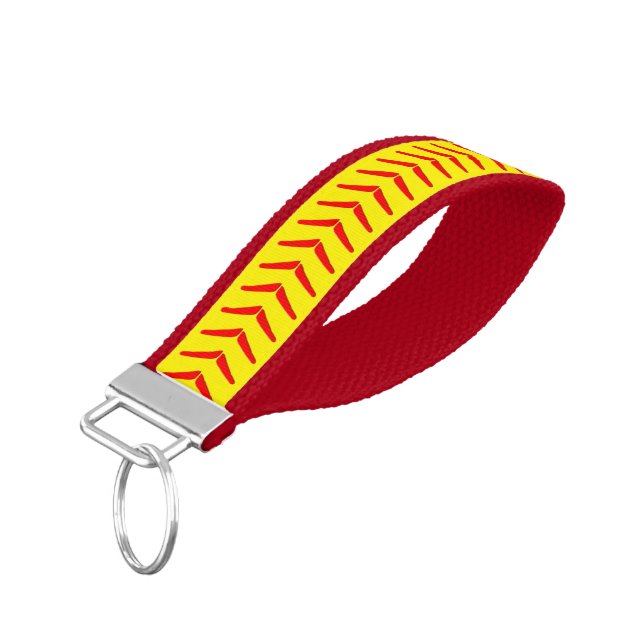Fastpitch Softball Stitches Key Chain (Angled Down)