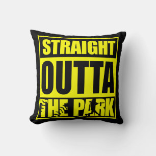 Fastpitch Softball Straight Outta The Park Throw Pillow