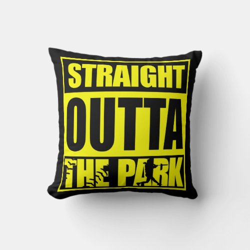 Fastpitch Softball Straight Outta The Park Throw Pillow