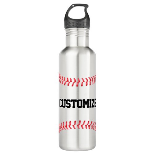 Fastpitch Softball Team Name or Player Name Custom Stainless Steel Water Bottle