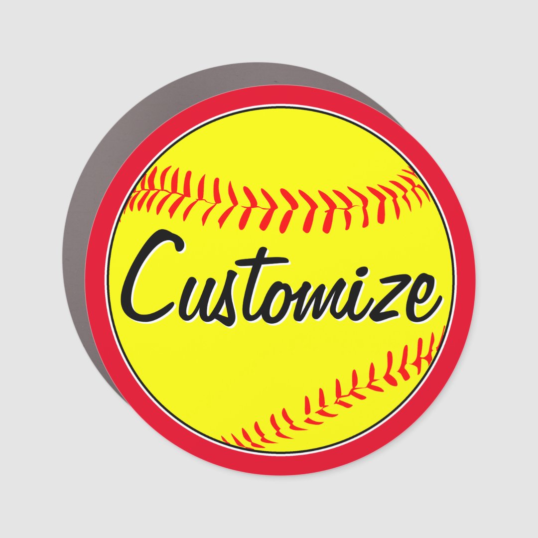 Fastpitch Softball Team Name or Text Car Zazzle