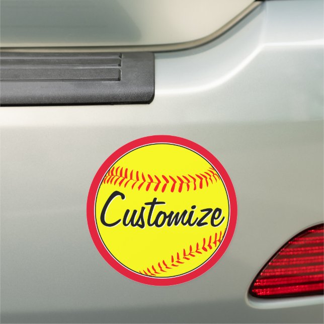 Fastpitch Softball Team Name or Text Car Magnet (In Situ)