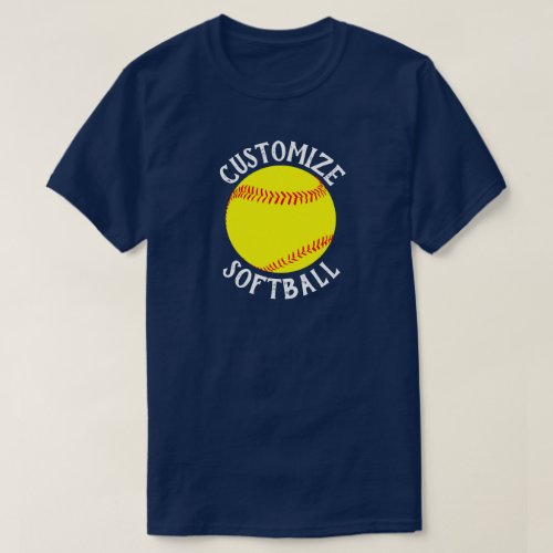 Fastpitch Softball Team Player Name and Number T_Shirt