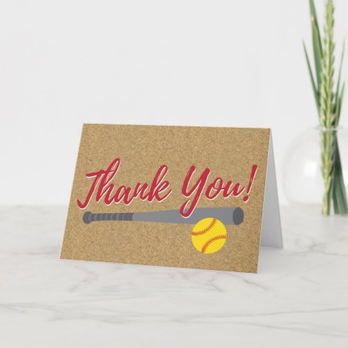 Fastpitch Softball Thank You Card_ GraphicLoveShop