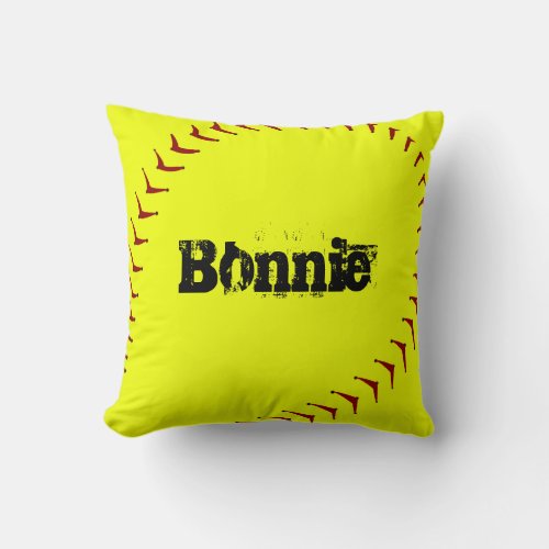 Fastpitch Softball Throw Pillow