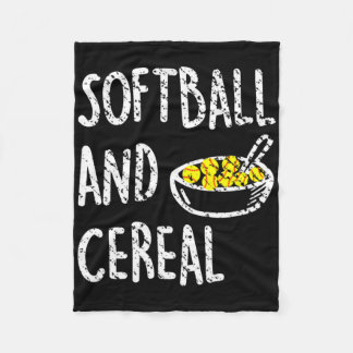 Fastpitch Softll Funny Cereal  Fleece Blanket