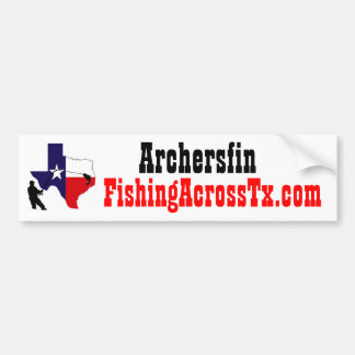 fat%20logo%20#001_AZ, FishingAcrossTx.com, Arch... Bumper Sticker