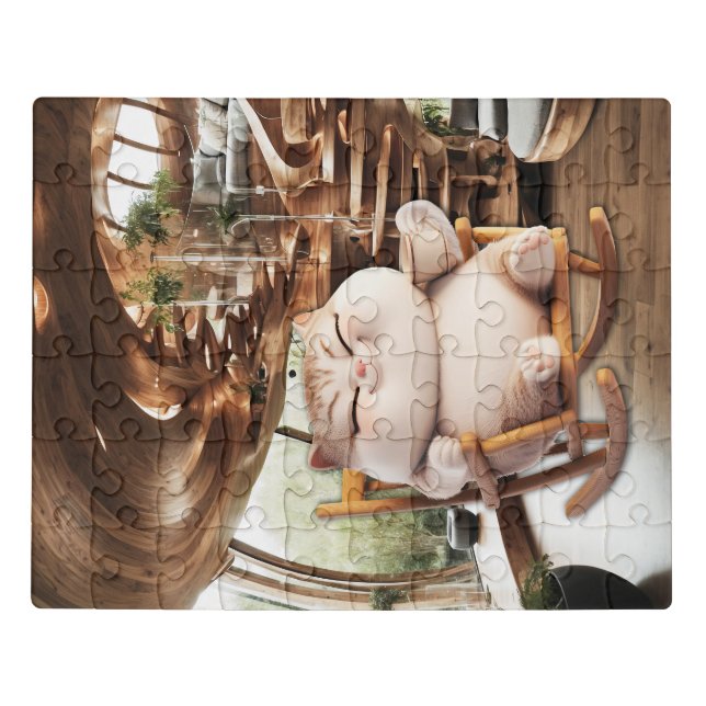 Fat And Sassy Coffee Time Jigsaw Puzzle (Puzzle Horizontal)