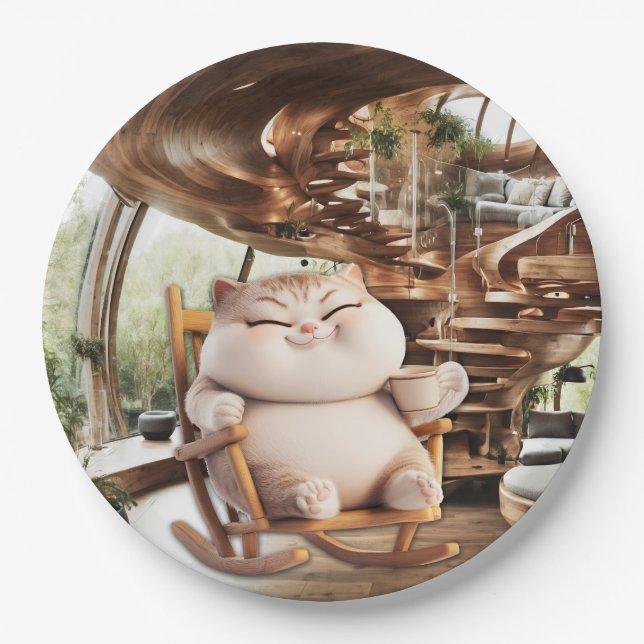 Fat And Sassy Coffee Time Paper Plates (Front)