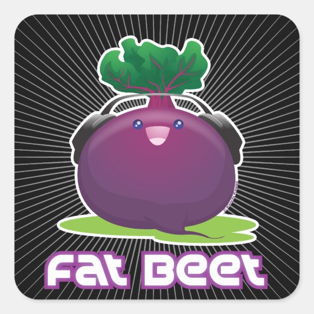 Fat Beet Square Sticker (Front)