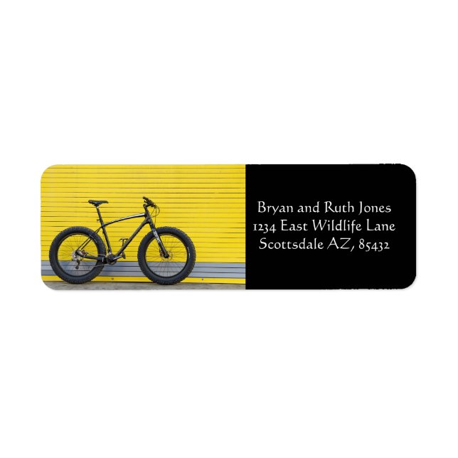 Fat bike on yellow wall label (Front)