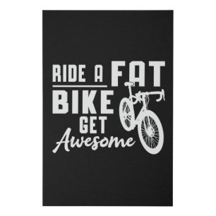 Fat Bike Ride A Fat Bike Get Awesome Biker Biking Faux Canvas Print