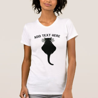 Fat Black Cat Back, edit text T-shirt