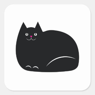 Cute Cartoon Black Cat Stickers | Zazzle