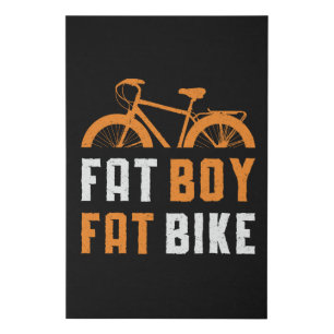 Fat Boy Fat Bike Biker MTB Cycling Biking Fatbike Faux Canvas Print