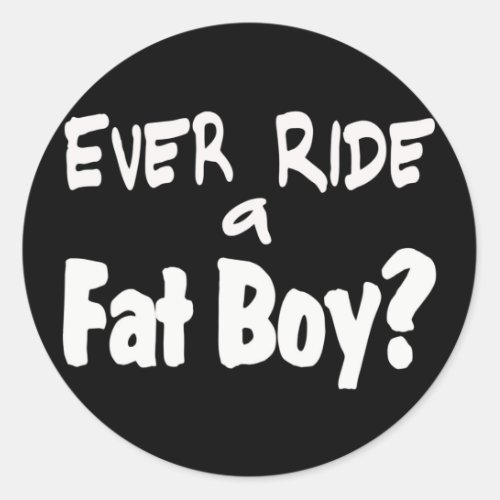 Fat Boy Rider Classic Round Sticker