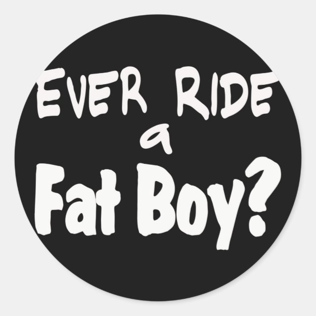Fat Boy Rider Classic Round Sticker (Front)