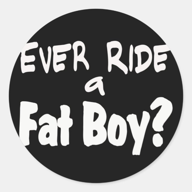 Fat Boy Rider Classic Round Sticker (Front)